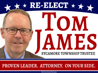 Picture of Re-Elect Tom James sign